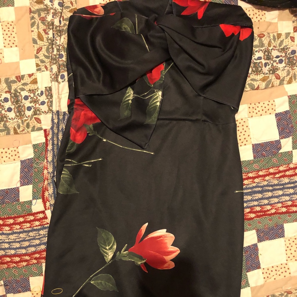 body-con strapless dress